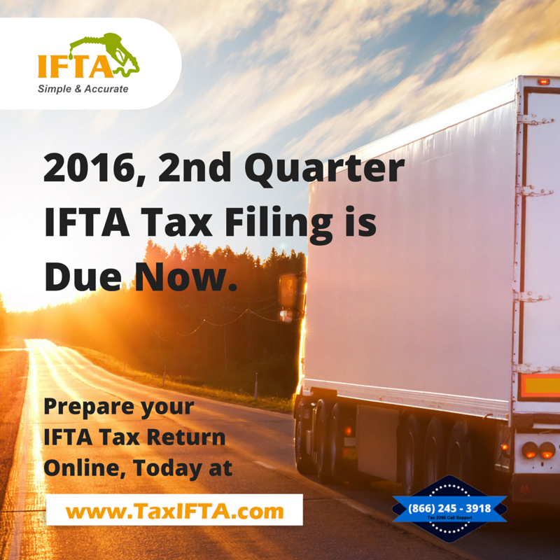 2nd Quarter IFTA Tax Filing is due now