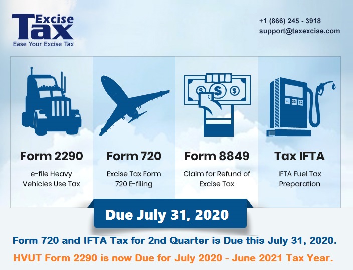 July 31 Due Date TaxExcise IRS Authorized Electronic Filing 