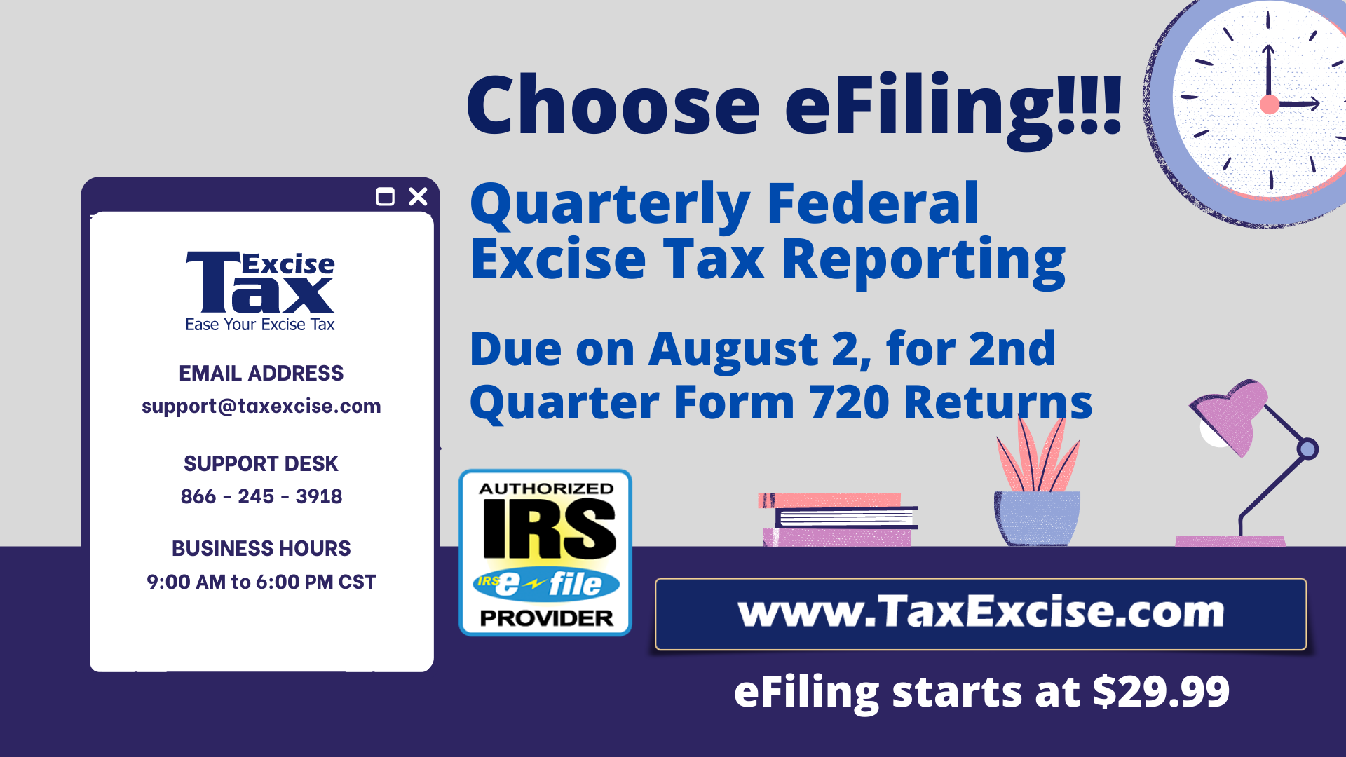 August 2 is the new deadline for 2nd Quarter Excise Taxes TaxExcise
