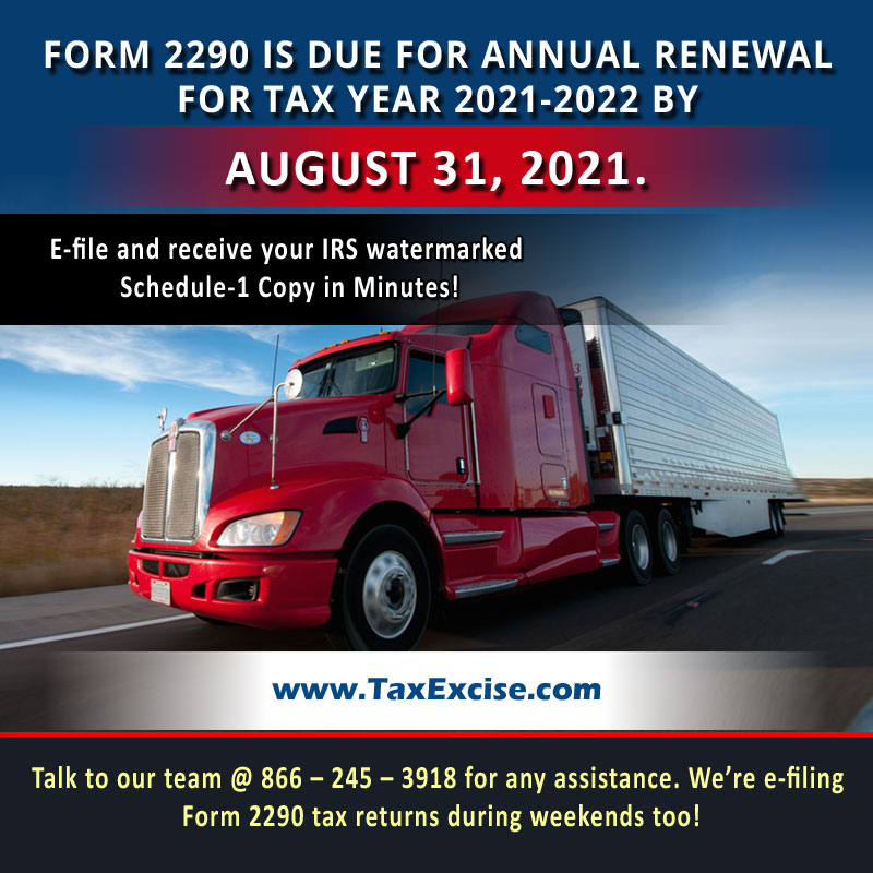 Form 2290 eFile for 2021 