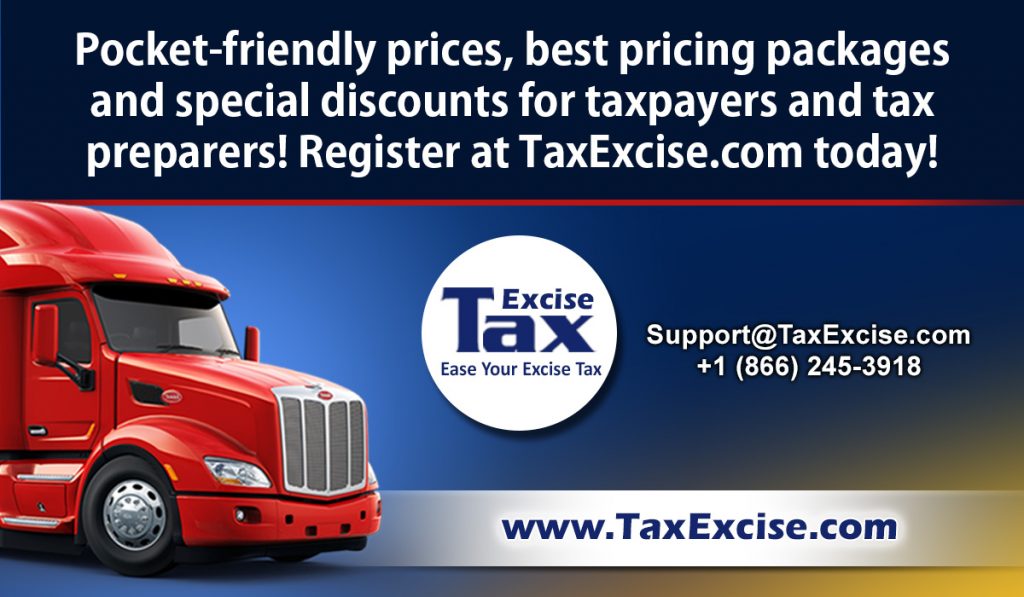 TaxExcise Pricing IRS Authorized Electronic Filing