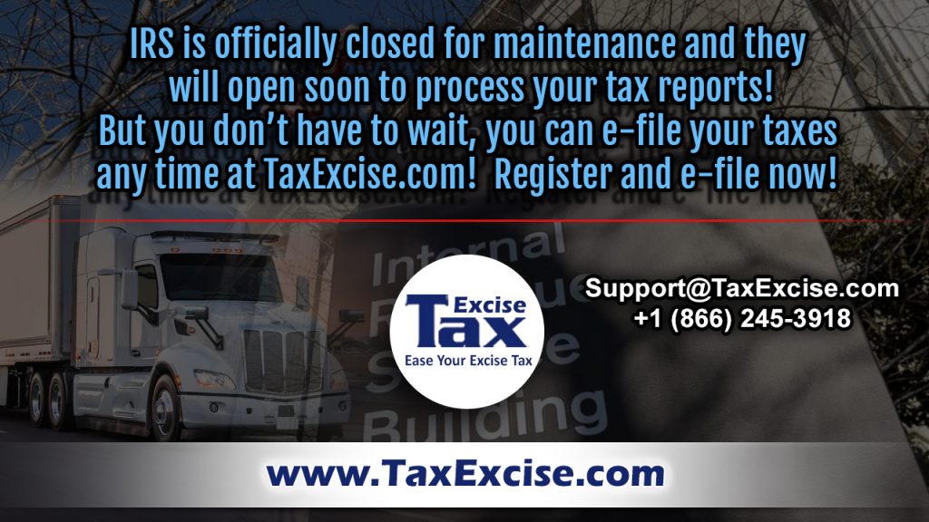 IRS is officially closed for maintenance and is expected to open for business soon! TaxExcise